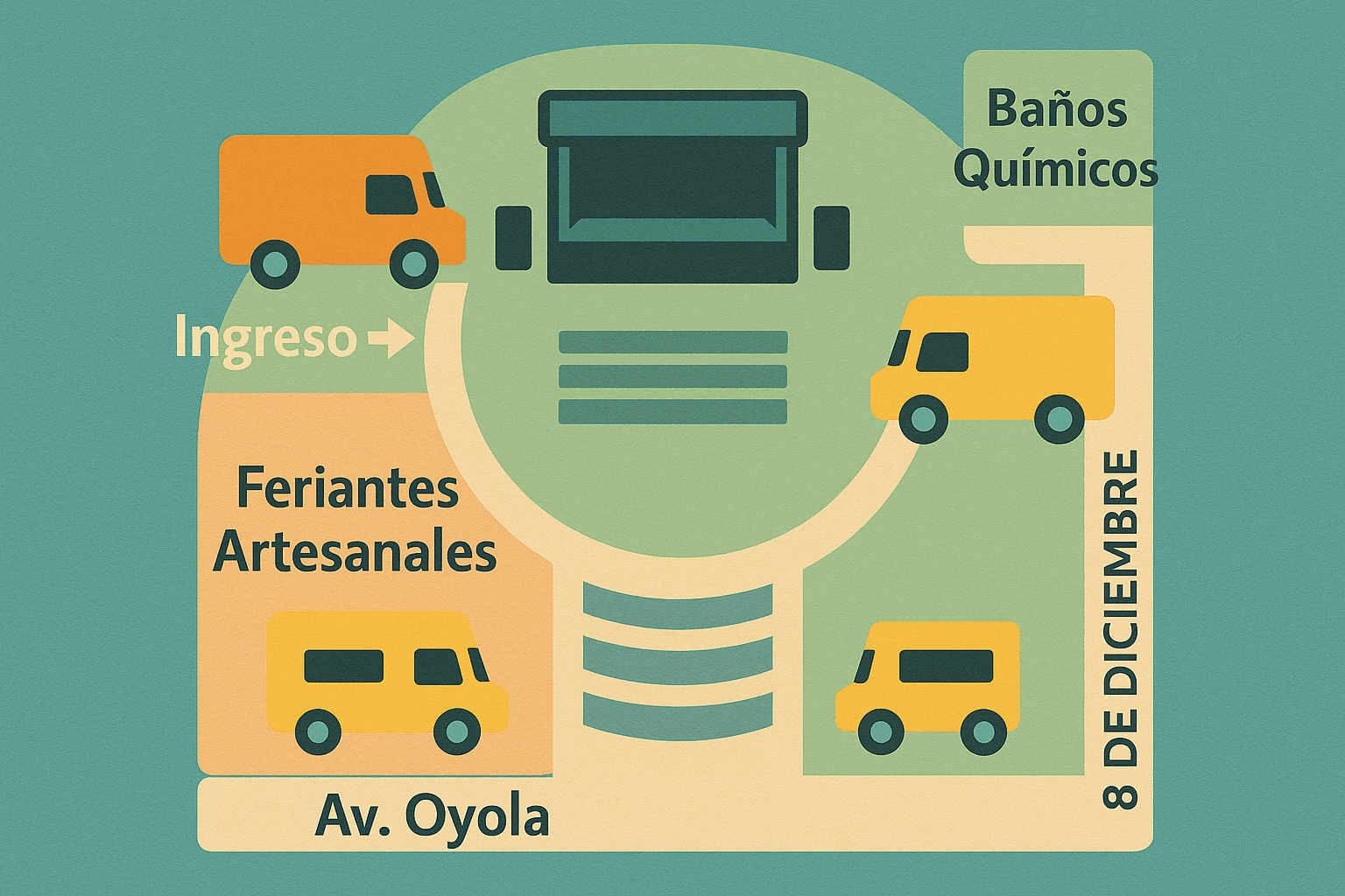 Mapa del predio del festival